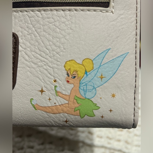 Loungefly Disney Peter Pan Tinker Bell Quilted Wallet - Picture 3 of 15